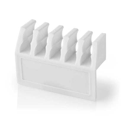 Nedis CMGC21052WT | Cable Management | Cable Clip | Click and Go | 2 pcs | Number of slots: 5 Slots | Maximum cable thickness: 7.1 mm | Polypropylene | White