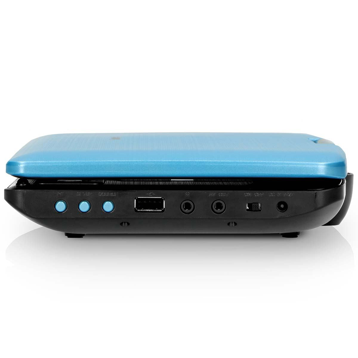 Lenco DVP-910BU | Portable 9" DVD-Player | USB Headphones and Mounting bracket |Blue / Black