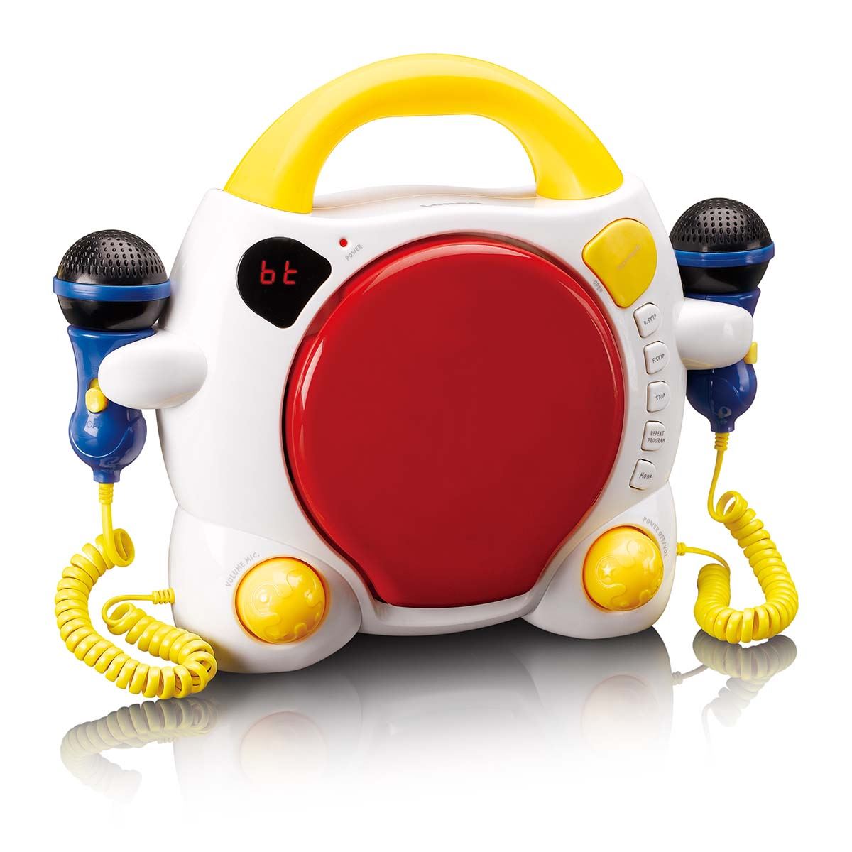 Lenco KCD-011KIDS | Kids Portable CD Player / Karaoke Machine | Bluetooth Speaker | with 2 Microphones