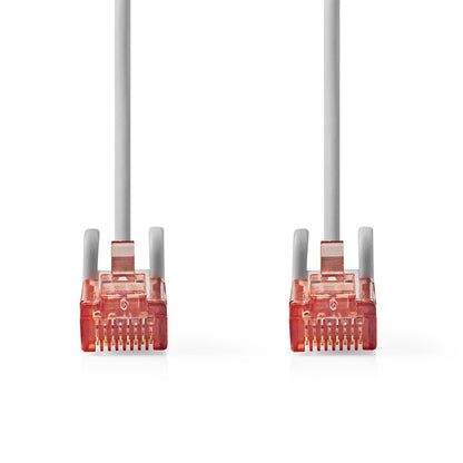Nedis CAT6 Network Cable | RJ45 Male | RJ45 Male | U/UTP | 15.0 m | Round | PVC | Grey | Label