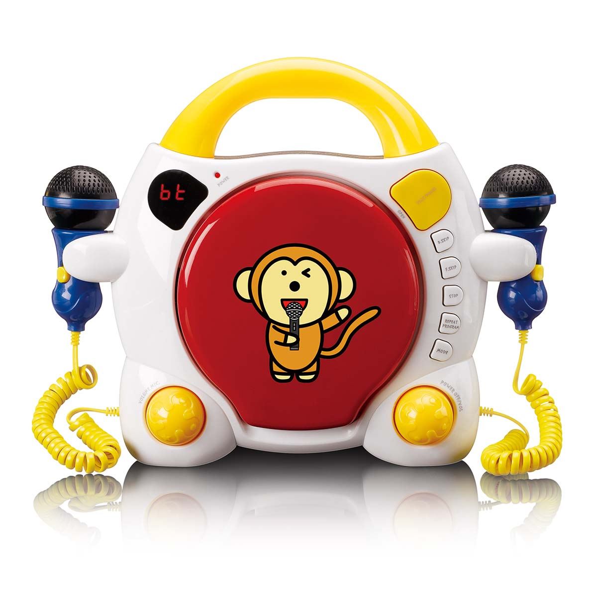 Lenco KCD-011KIDS | Kids Portable CD Player / Karaoke Machine | Bluetooth Speaker | with 2 Microphones