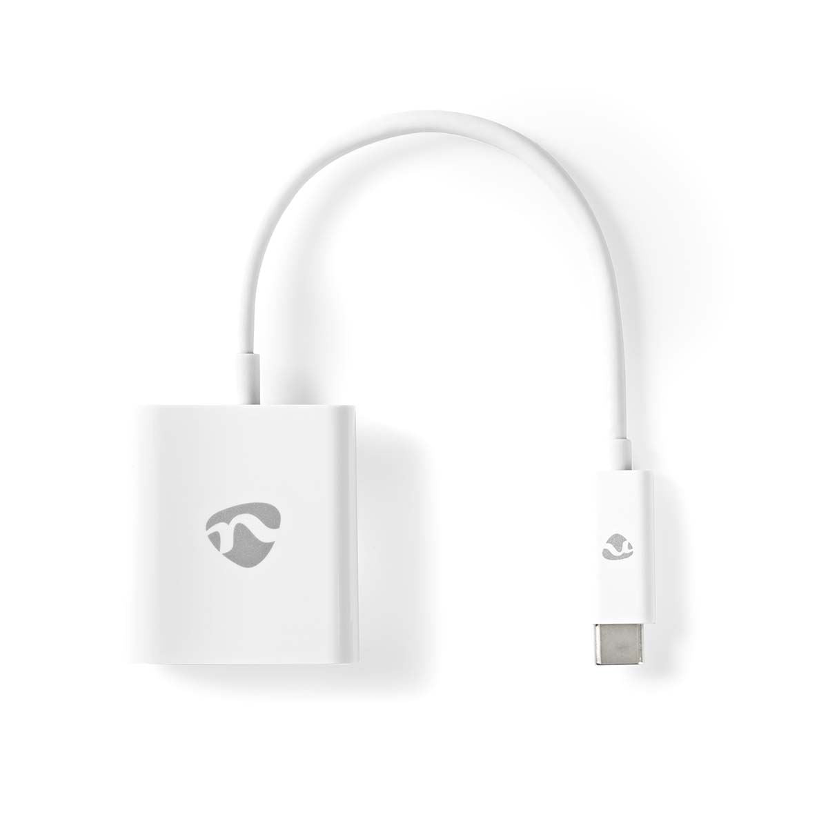 Nedis USB-C™ Adapter | USB 3.2 Gen 1 | USB-C™ Male | HDMI™ Output | 4K@30Hz | 0.20 m | Round | Nickel Plated | PVC | White | 12.349.541
