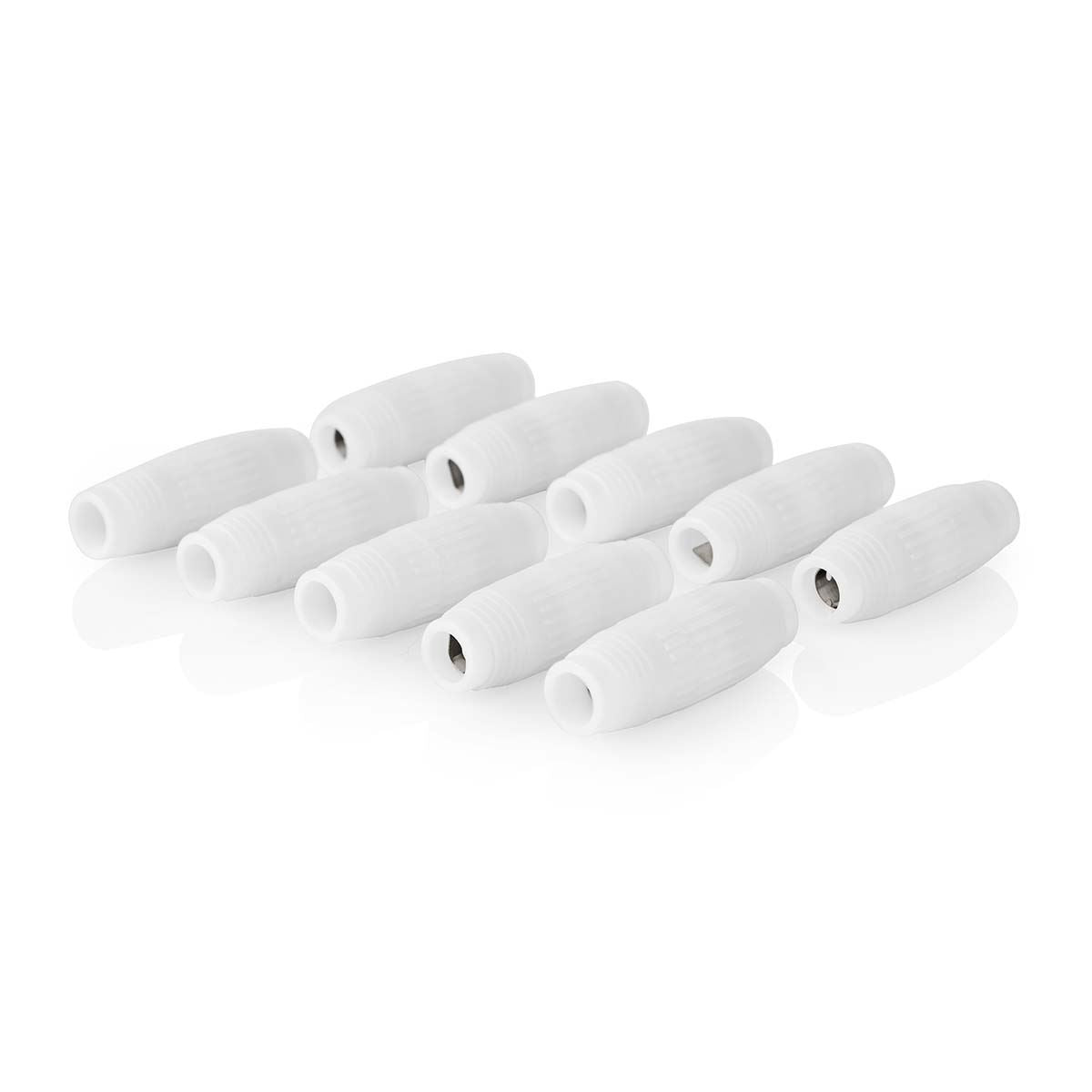 Nedis Satellite & Antenna Adapter | Screw Clamp | Screw Clamp | Nickel Plated | 75 Ohm | Straight | ABS | White | 10 pcs | Envelope