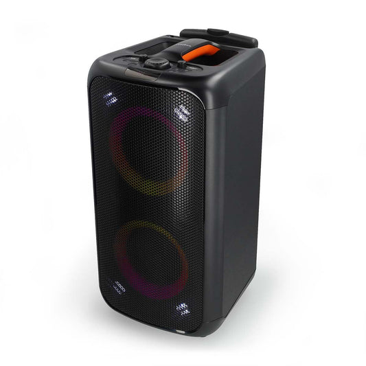 Nedis Bluetooth® Party Speaker | Maximum battery play time: 5 hrs | 240 W | Carrying handle | Party lights | Equalizer | Black / Orange