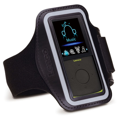 Lenco PODO-153LM | Sports MP3/4 Player with Pedometer |Wristband | 4GB | Micro SD Card Expansion | Lime