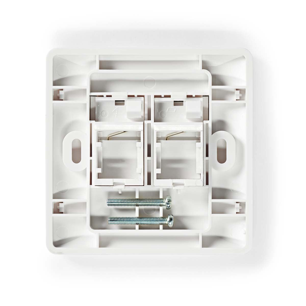 Nedis CCGP89760WT | Network Keystone Face Plate | Face Plate RJ45 | 2 port(s) | ABS | White | Envelope