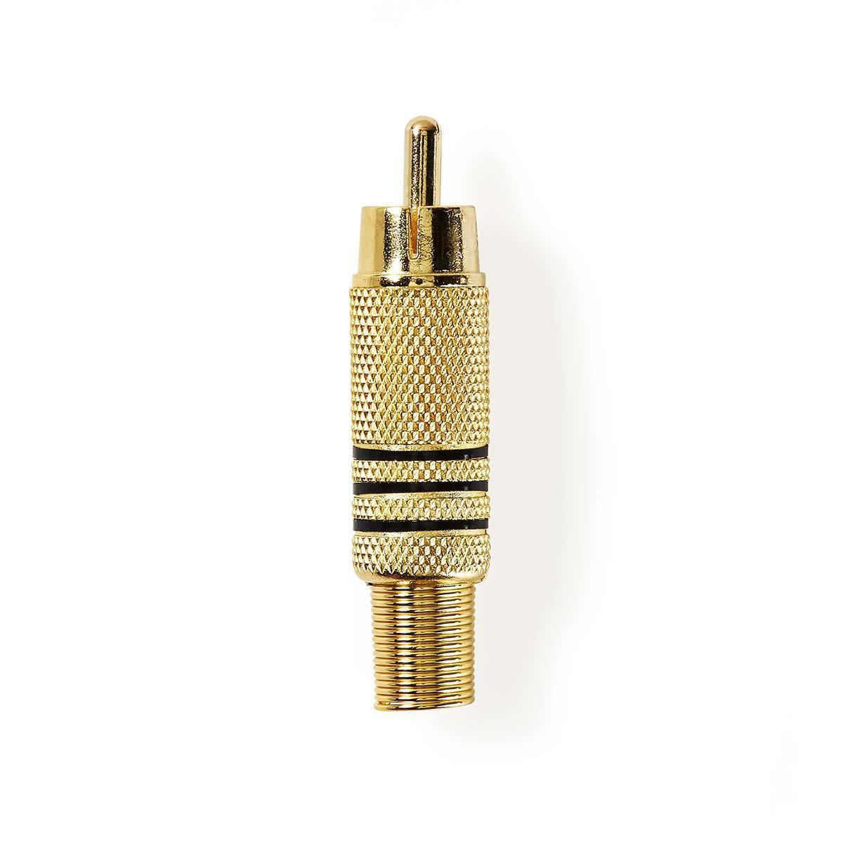 Connector VGAP24900B | RCA Male Gold/Black Ring - 10 Pack