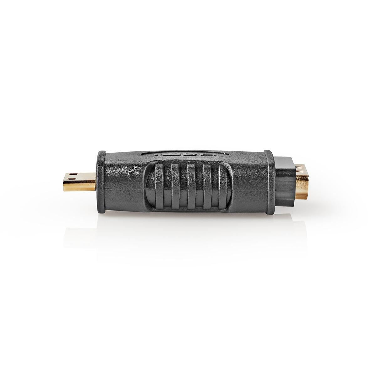 Nedis HDMI™ Adapter | HDMI™ Mini Connector | HDMI™ Output | Gold Plated | Straight | ABS | Black | 1 pcs | Blister