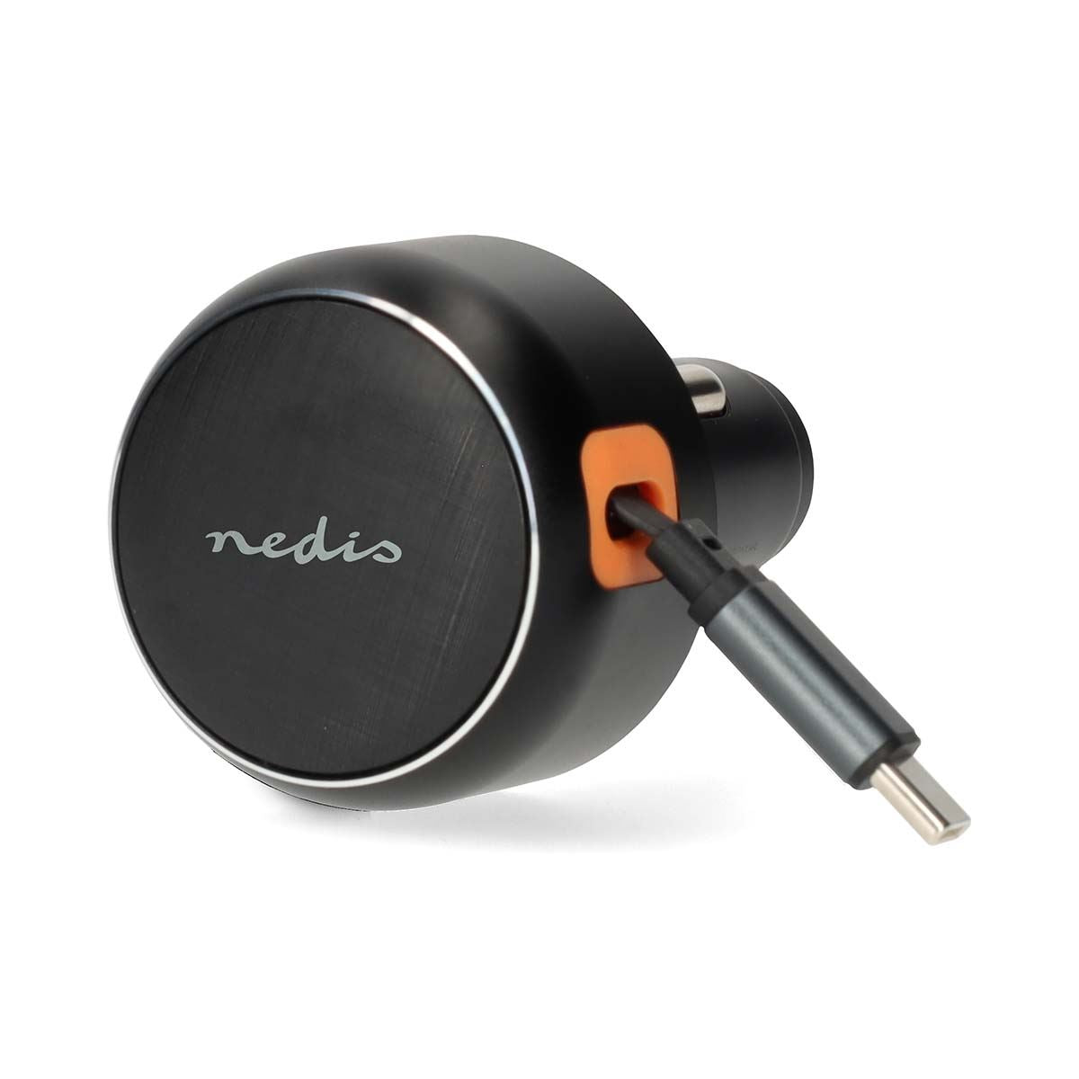Nedis Car Charger | 30 W | 2.4 / 3.0 A | Number of outputs: 1 | USB-C™ Retractable Cable | 0.70 m | Automatic Voltage Selection