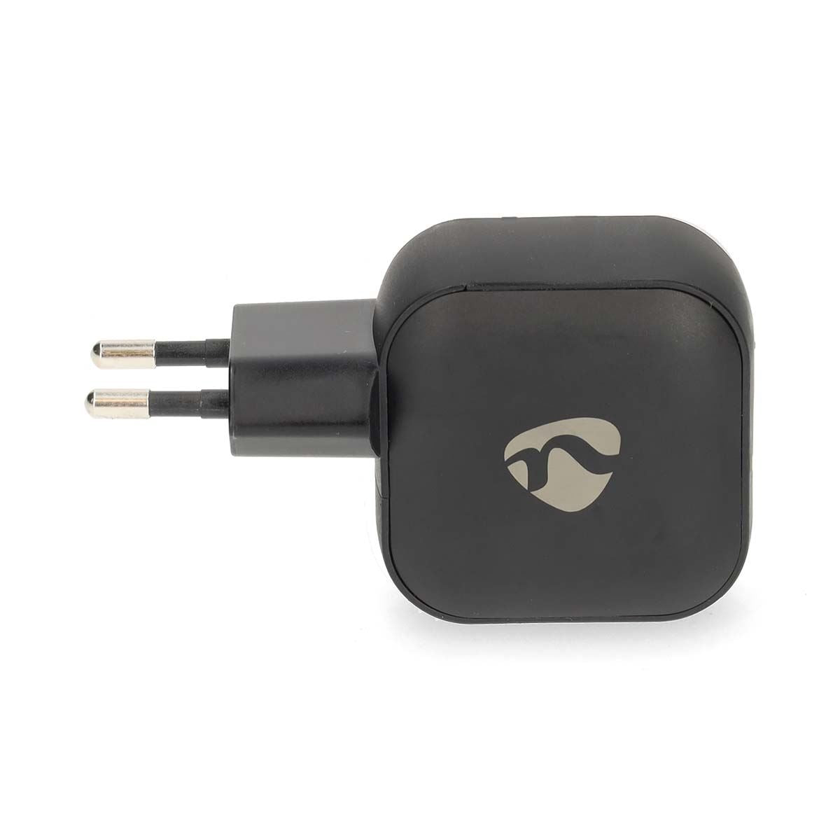 Nedis Wall Charger | 45 W | GaN | PD3.0 | Quick charge feature | 2.25 / 3.0 A | Number of outputs: 2 | 2x USB-C™ | Automatic Voltage Selection | Black