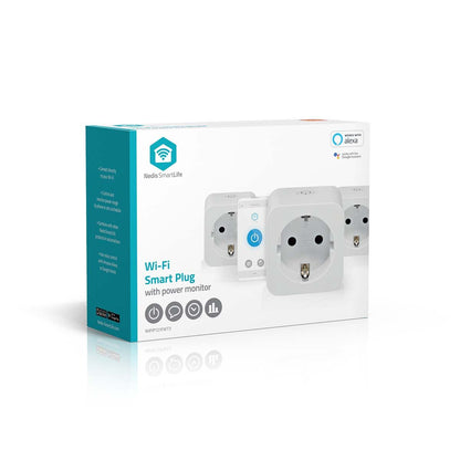 Nedis SmartLife Smart Plug | Wi-Fi | IP21 | Power meter | 3680 W | Type F (CEE 7/7) | 0 - 55 °C | Android™ / IOS | White | 3 pcs
