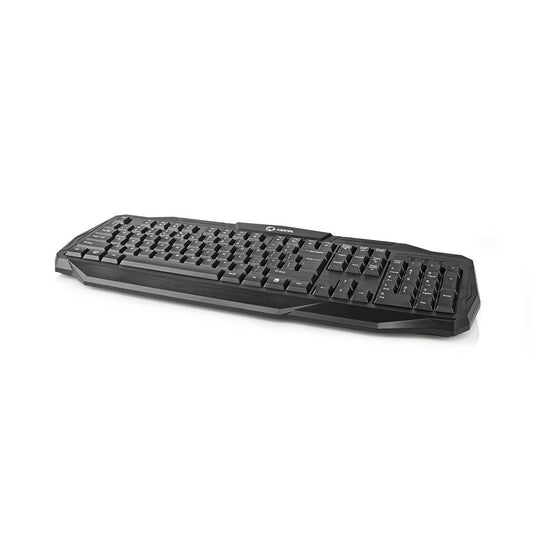 Nedis Wired Gaming Keyboard | USB 2.0 | Membrane Keys | LED | US International | US Layout | USB Powered | Power cable length: 1.50 m | Gaming