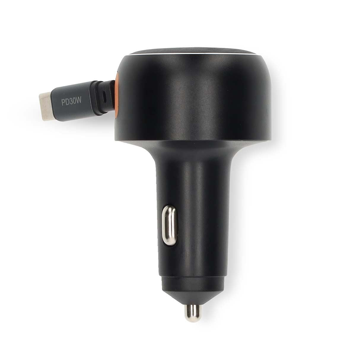Nedis Car Charger | 30 W | 2.4 / 3.0 A | Number of outputs: 1 | USB-C™ Retractable Cable | 0.70 m | Automatic Voltage Selection