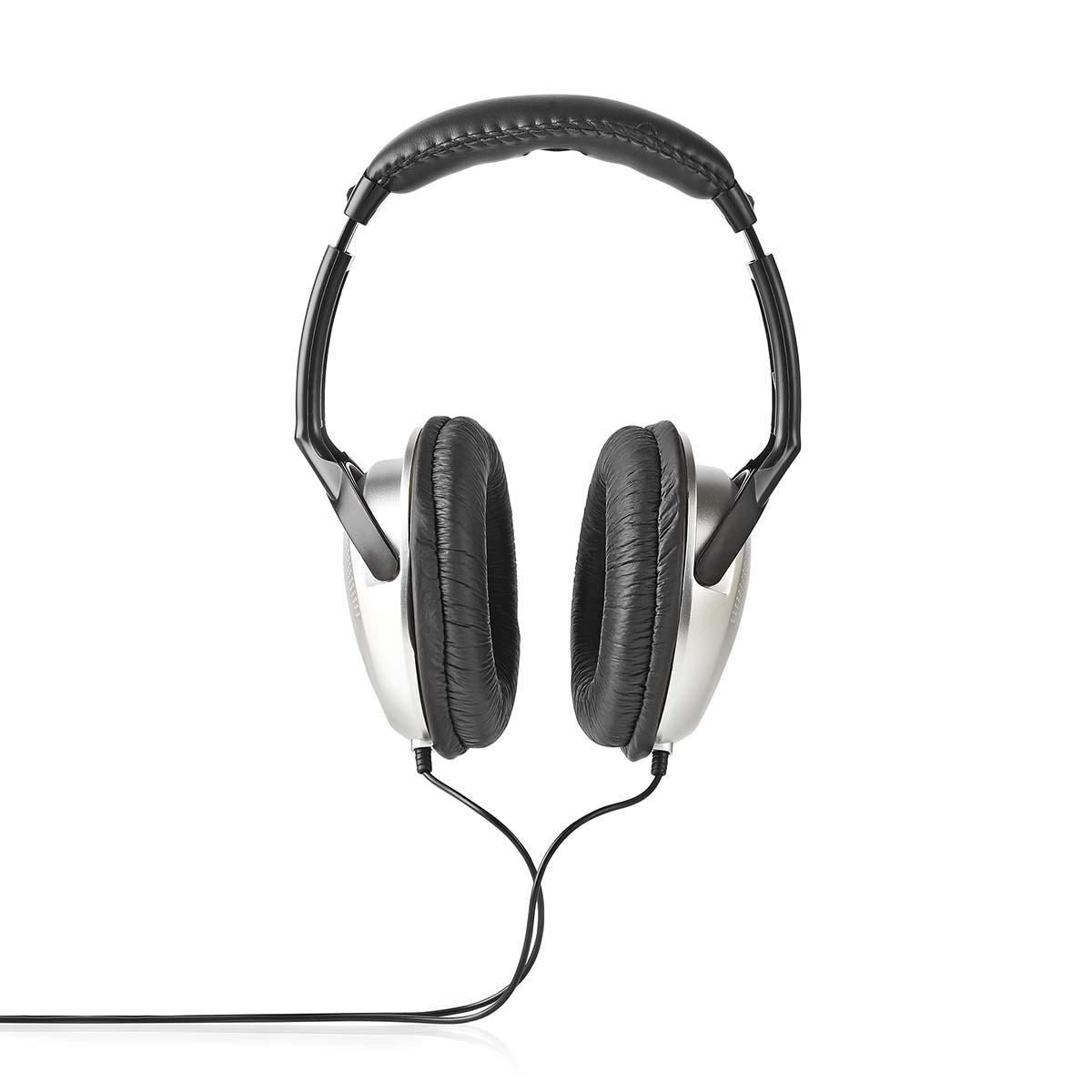 Nedis Over-Ear Wired Headphones | Cable length: 6.00 m | Volume control | Black / Silver
