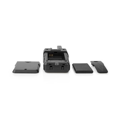 Nedis Walkie-Talkie Set | 2 Handsets | Up to 10 km | Frequency channels: 8 | PTT / VOX | up to 6 Hours | Charging base included | Headphone output | Black