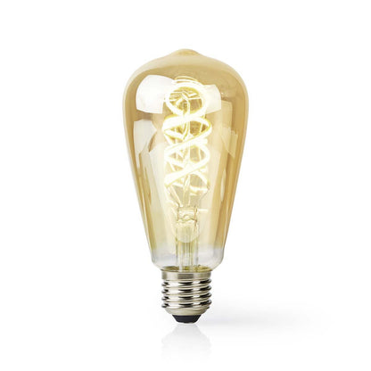 Nedis SmartLife LED Filament Bulb | Wi-Fi | E27 | 360 lm | 4.9 W | Warm to Cool White | 1800 - 6500 K | Glass | Android™ / IOS | ST64 | 1 pcs