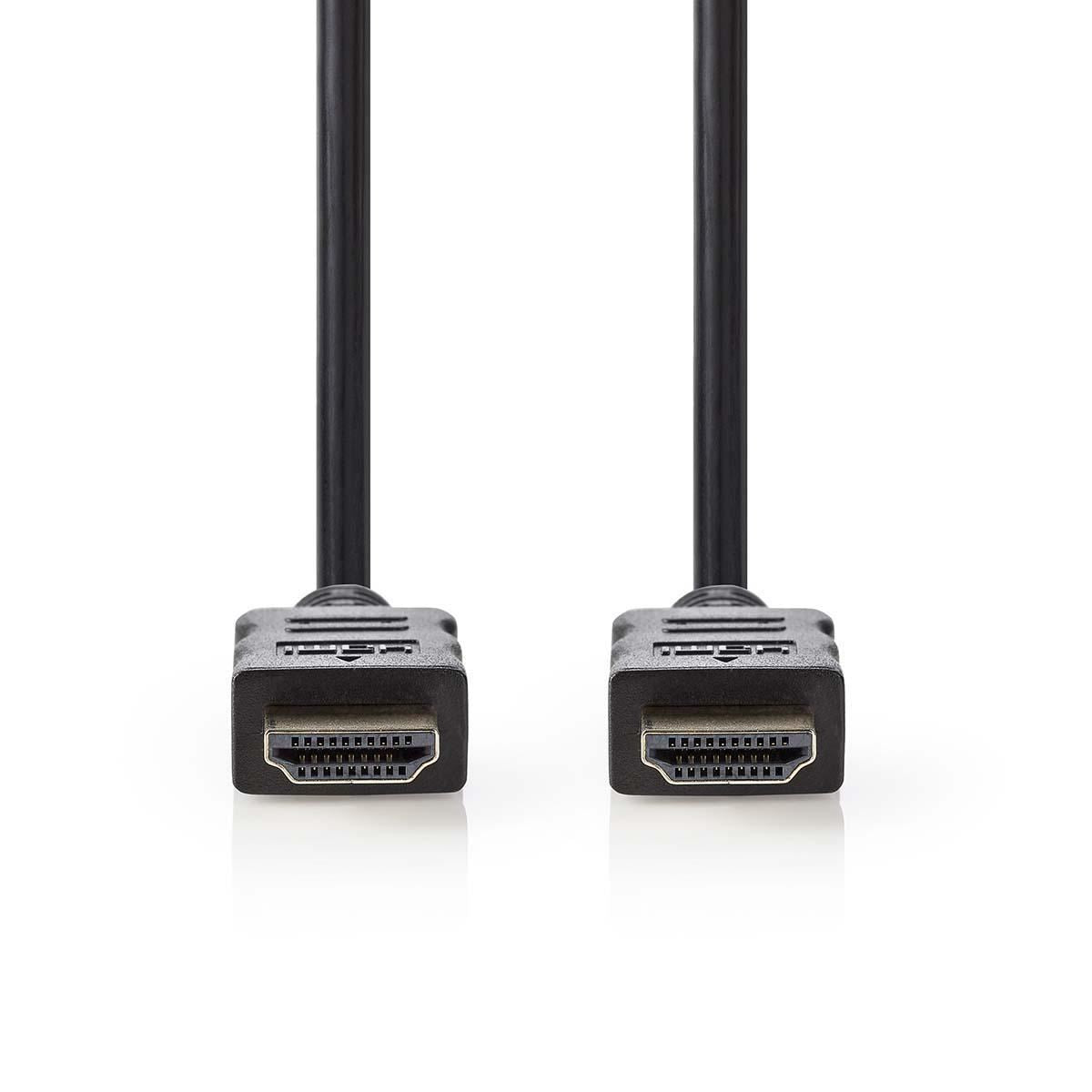 Nedis High Speed HDMI™ Cable with Ethernet | HDMI™ Connector | HDMI™ Connector | 4K@30Hz | 18 Gbps | 40.0 m | Round | PVC | Black | Tag