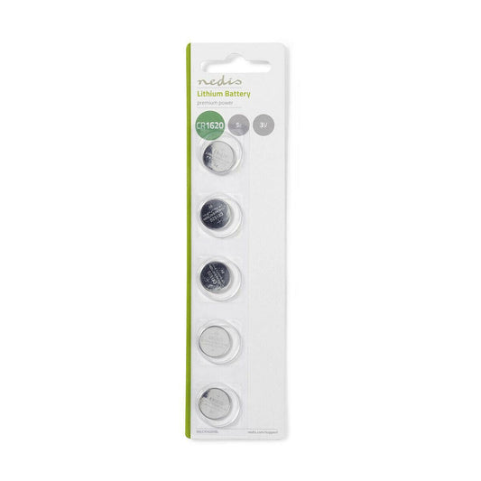 Nedis Lithium Button Cell Battery CR1620 | 3 V DC | 5-Pack