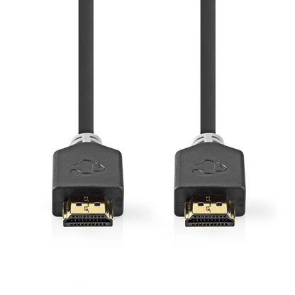 Nedis Ultra High Speed HDMI™ Cable | HDMI™ Connector | HDMI™ Connector | 8K@60Hz | 48 Gbps | 5.00 m | Round | 8.3 mm | Anthracite | Box | 17.080.977