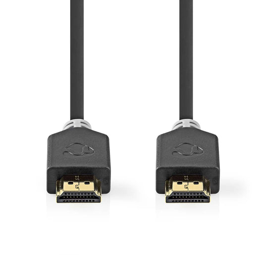 Nedis Ultra High Speed HDMI™ Cable | HDMI™ Connector | HDMI™ Connector | 8K@60Hz | 48 Gbps | 5.00 m | Round | 8.3 mm | Anthracite | Box | 17.080.977