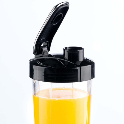 Trebs 99242 | Smoothie-to-go | Pro drinking cup Comfortjuicer | 450 ml | School, Work or Gym | Black