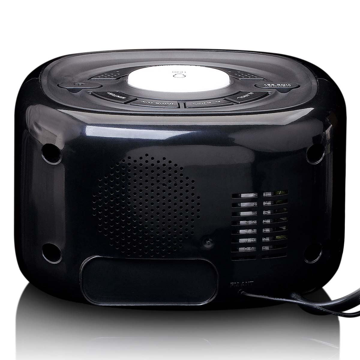 Lenco CR-12BK | FM Clock Radio | Night Light | Black