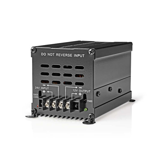 Nedis Power Converter | Car Powered | 24 V DC | 12 V DC | 240 W | Screw Terminal | Equipped with a fuse | Black