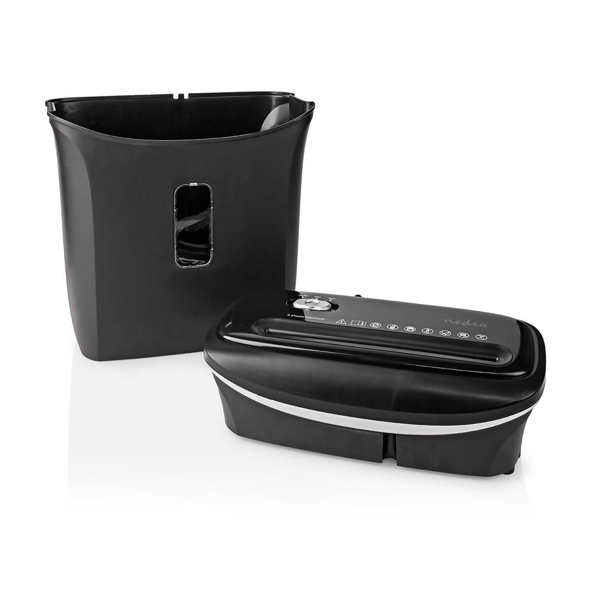 Nedis Paper Shredder | Cross Cut | 6x A4 pages | 12 l | Safety standard: DIN 4 | 300 W | Black