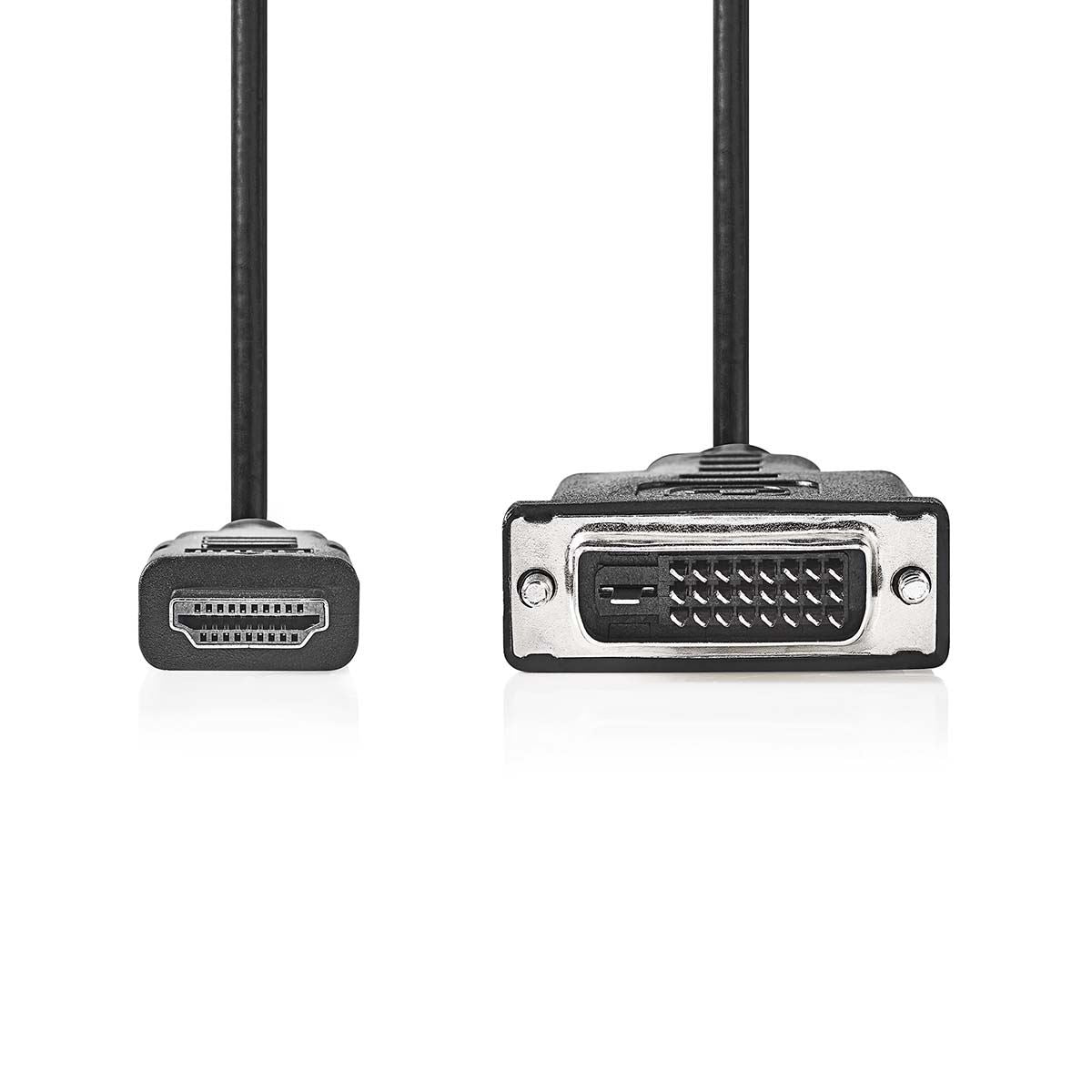Nedis HDMI™ Cable | HDMI™ Connector | DVI-D 24+1-Pin Male | 1080p | Nickel Plated | 2.00 m | Straight | PVC | Black | Label