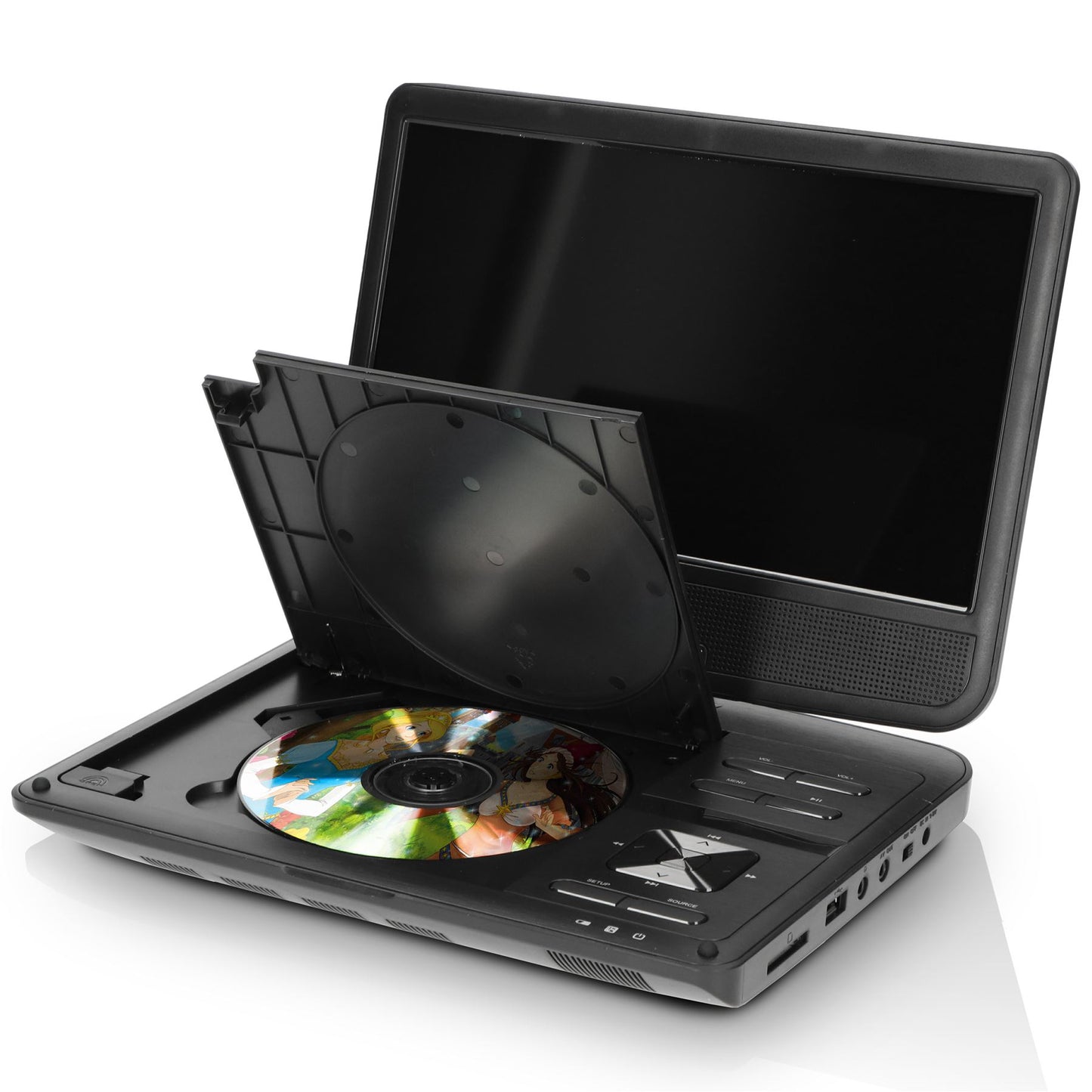 Lenco DVP-1010BK | Portable 10" DVD-Player | USB Headphone-Suspension Bracket | Black