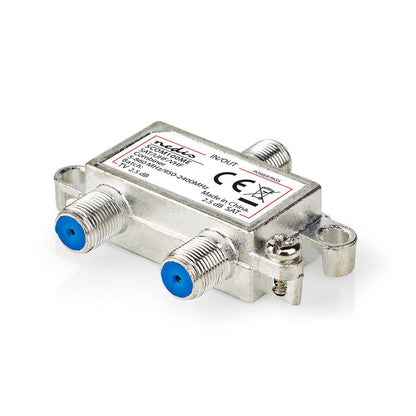 Nedis Satellite Combiner | 5-862 MHz | 950-2400 MHz | 75 Ohm | Power pass | Zinc | Silver