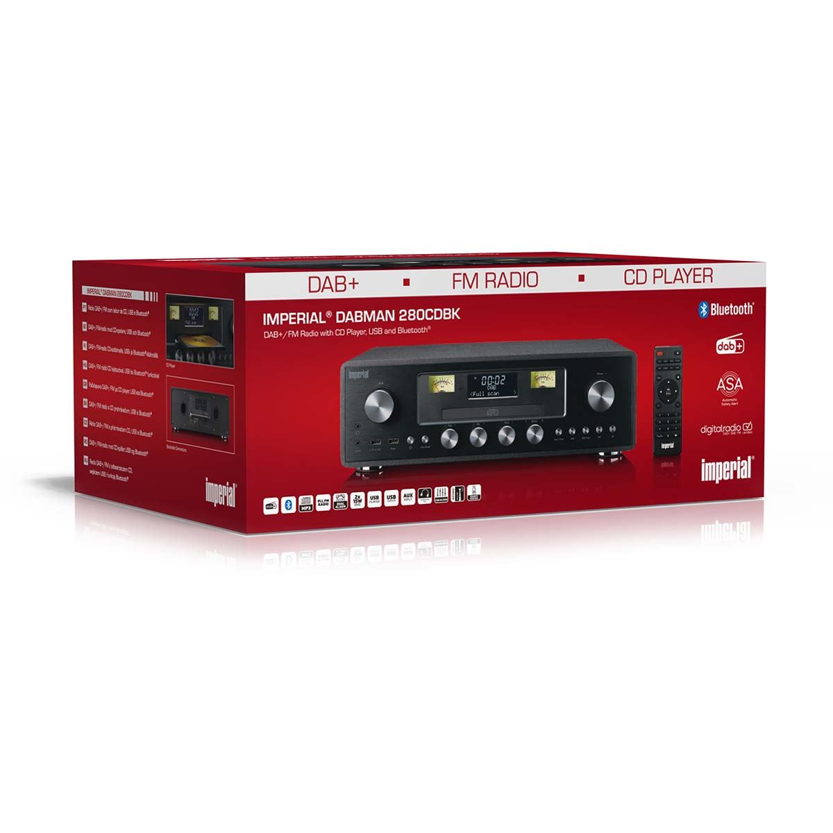 Imperial 280CDBK DAB+/FM Radio with CD Player, USB, Bluetooth and ASA function