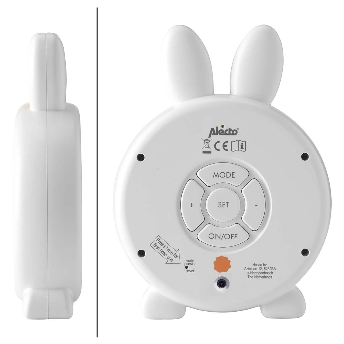 Alecto BC100BUNNY | Sleep Trainer & Night Lamp Light / Alarm Clock - Rabbit