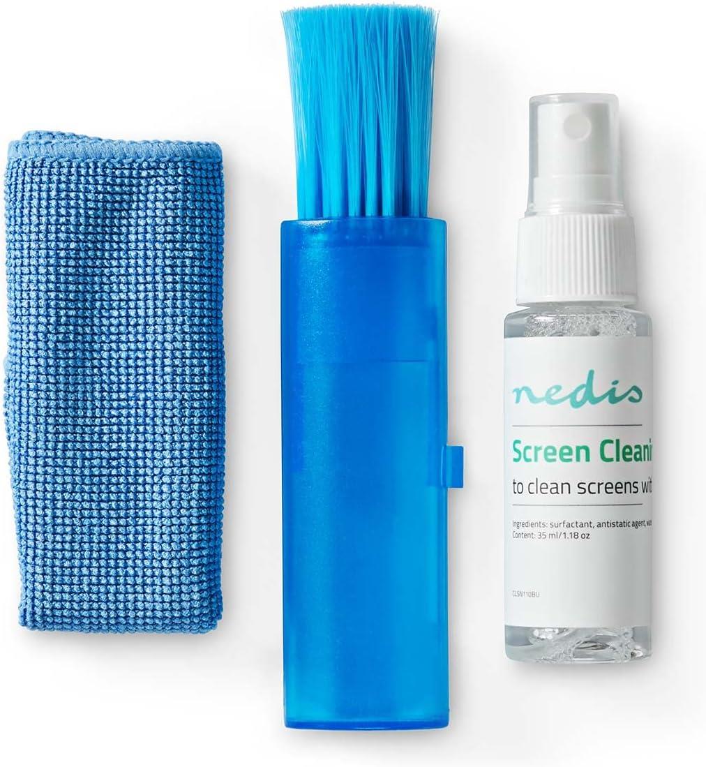 Nedis Screen Cleaner | Spray | 35 ml | Notebook / Smartphone / Tablet / TV Screen | Wiper included