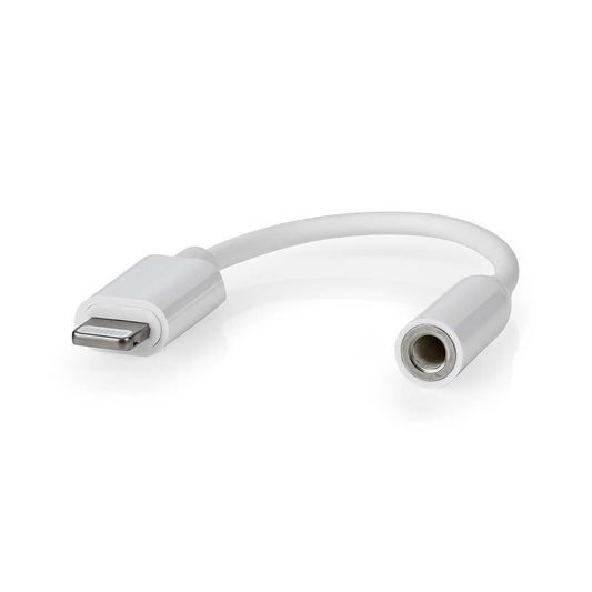 Nedis Lightning Adapter | Apple Lightning 8-Pin | 3.5 mm Female | Nickel Plated | 0.10 m | Round | PVC