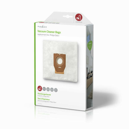 Nedis DUBG220PHI4 | Vacuum Cleaner Bag | 4 pcs | Synthetic | Most sold for: Philips | White