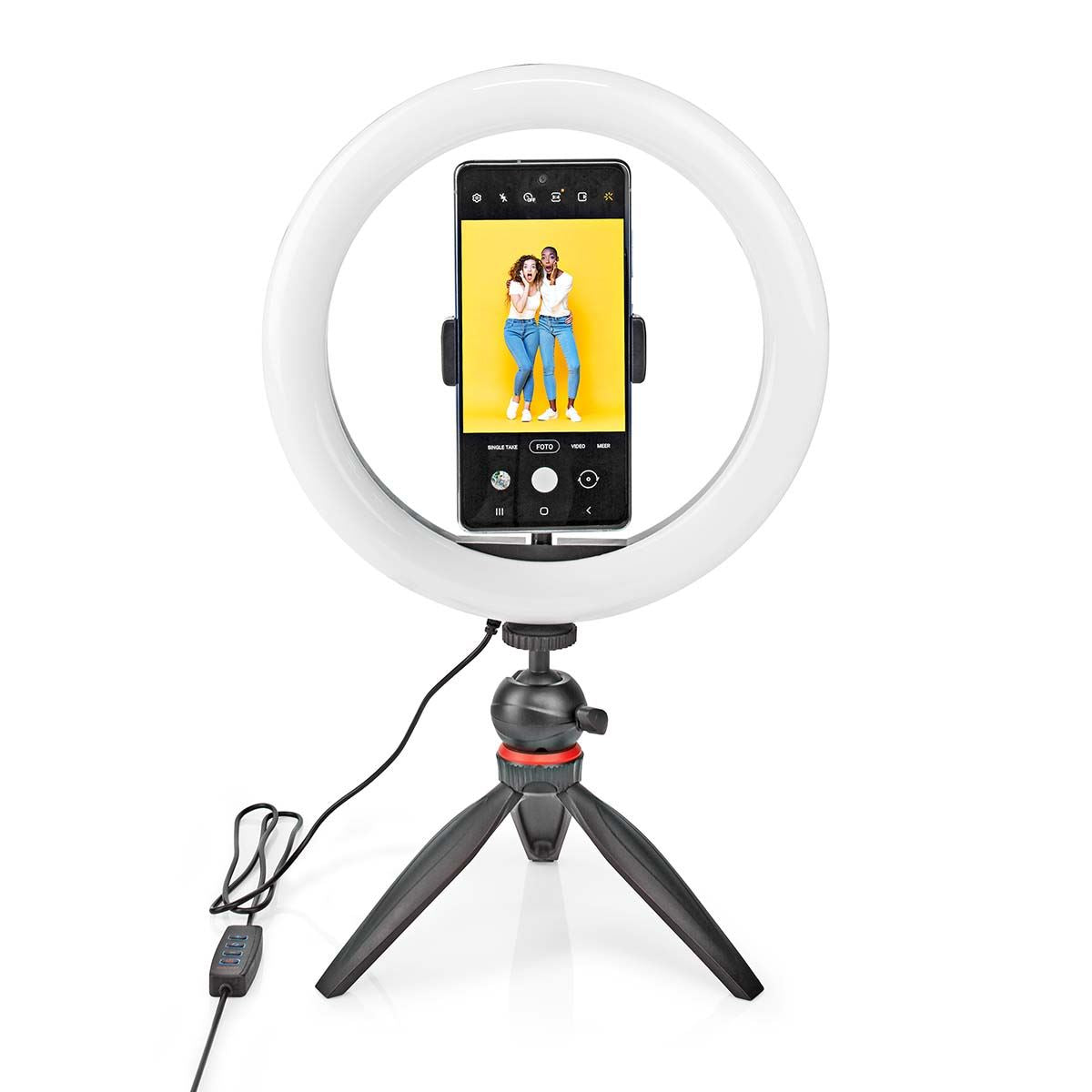 Nedis Ring Light | 10 inch | 120 LED's | 2700 - 6700 K | Tripod | Black