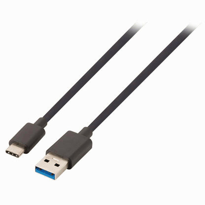 Nedis USB Cable | USB 3.2 Gen 1 | USB-A Male | USB-C™ Male | 15 W | 5 Gbps | Nickel Plated | 1.00 m | Round | PVC | Black | Label | 12.349.244