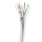 Nedis CCBG8524GY305 | Network Cable Roll | CAT6 | Stranded | S/FTP | CCA | 305.0 m | Indoor | Round | PVC | Grey | Pull Box