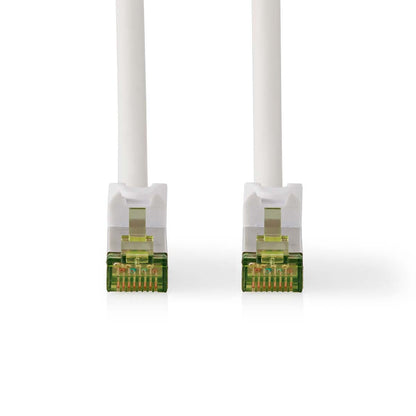 Nedis CAT7 Network Cable | S/FTP | RJ45 Male | RJ45 Male | 0.50 m | Snagless | Round | LSZH | White | Label
