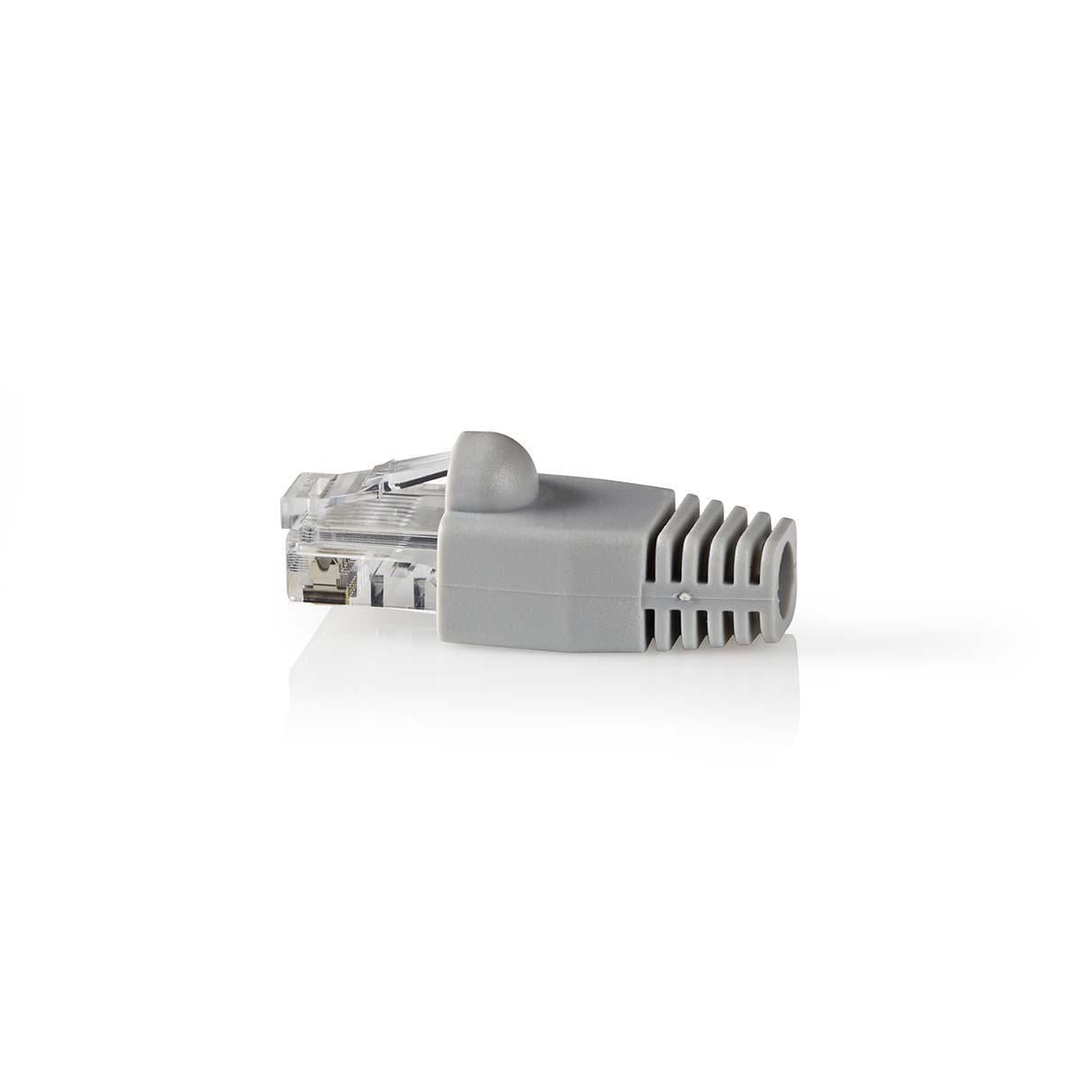 Nedis RJ45 Connector | Male | Solid UTP CAT6 | Straight | Gold Plated | 10 pcs | PVC | Grey | Box