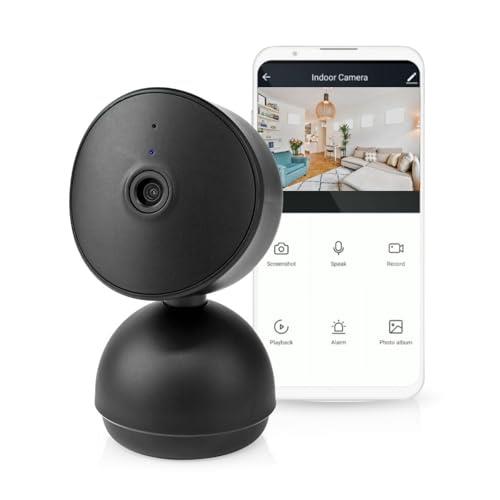 Nedis SmartLife Indoor Camera | Wi-Fi | Full HD 1080p | Pan tilt | Cloud Storage (optional) / microSD (not included) / Onvif | With motion sensor | Night vision | Black