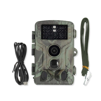 Nedis Wildlife Camera | 4K@10fps | 50 MPixel | 5 MPixel CMOS | IP65 | Black No-Glow IR | Night vision | Viewing angle: 60 ° | Motion sensor | Detection angle: 130 ° | Detection range: 20 m | Screen size: 2.4 " | LCD Screen | Brown / Green