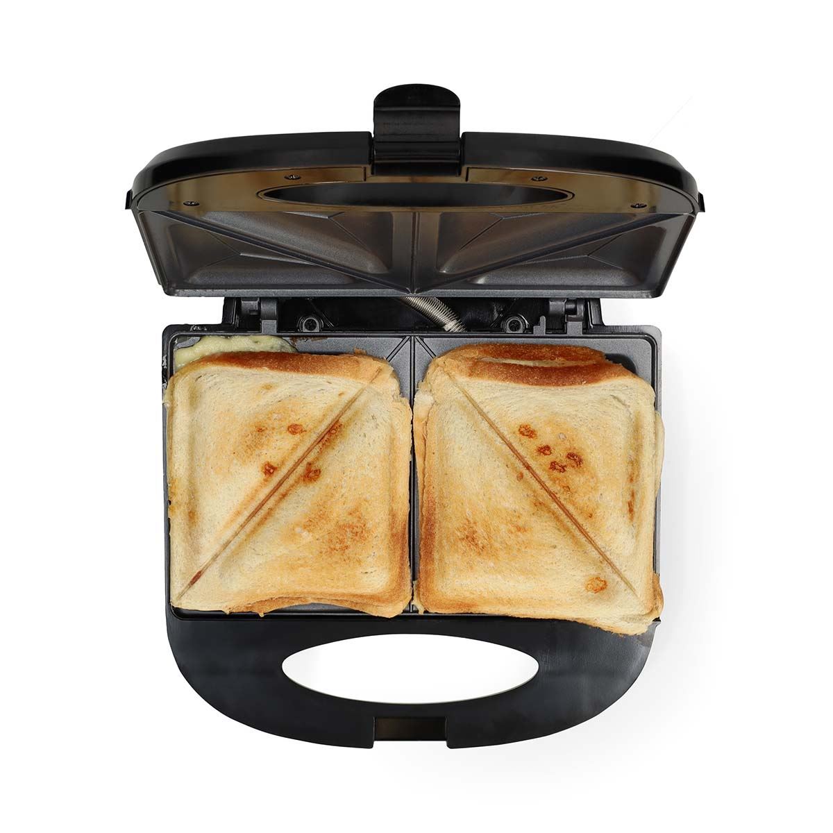 MELISSA 16240112 | Sandwich Maker | 750 W | Sandwich plates | Automatic temperature control | Non-stick Coating | Black
