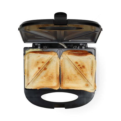 MELISSA 16240112 | Sandwich Maker | 750 W | Sandwich plates | Automatic temperature control | Non-stick Coating | Black