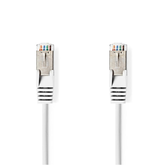 Nedis CAT6a Network Cable | SF/UTP | RJ45 Male | RJ45 Male | 7.50 m | Round | PVC | White | Tag