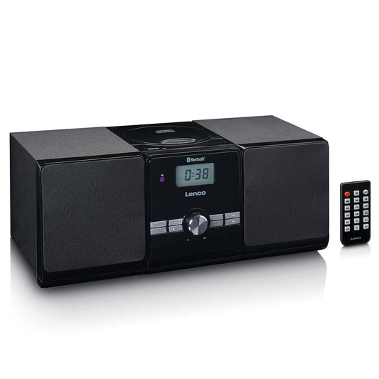 Lenco Micro set with CD/MP3 Bluetooth USB Remote Control Black