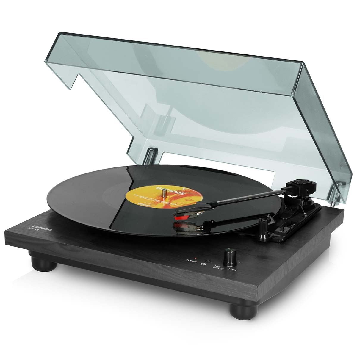 Lenco LS-10BK | Wood turntable with built-in speakers black