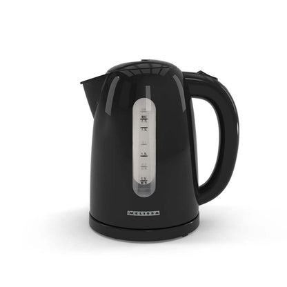 MELISSA Electric Kettle 1.7 l | Plastic | Black | Rotatable 360 degrees | Concealed heating element | Boil-dry protection