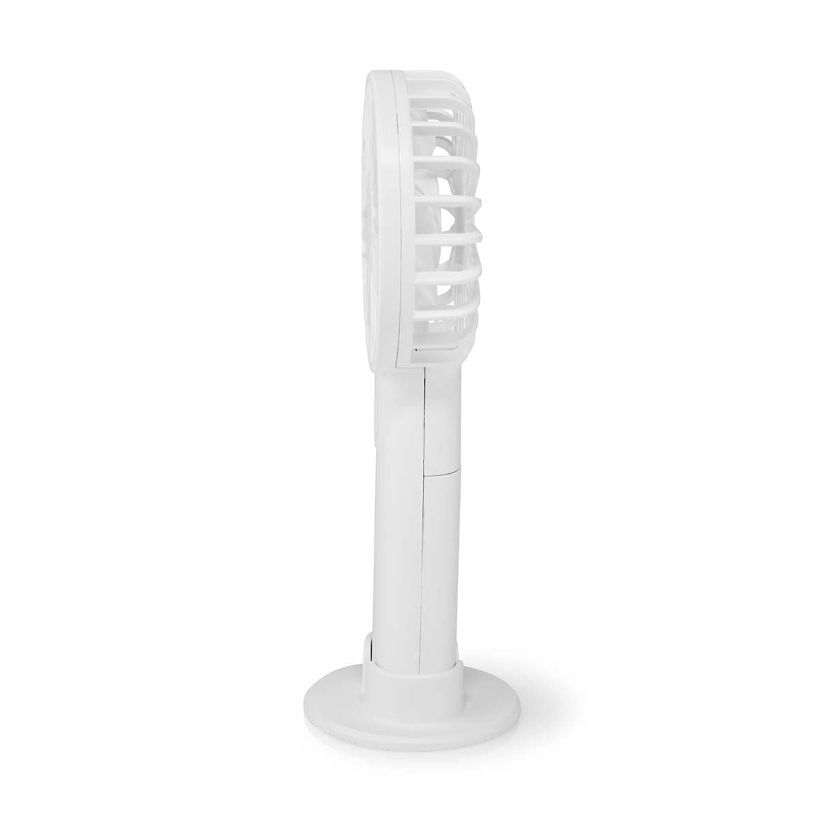 Nedis FNHH1WT | Hand / Desk Fan | Battery Powered 60 mm | 2-Speed Settings | White